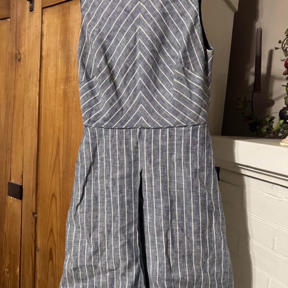 J.Crew Linen Chevron-Striped Dress (with built-in shorts)